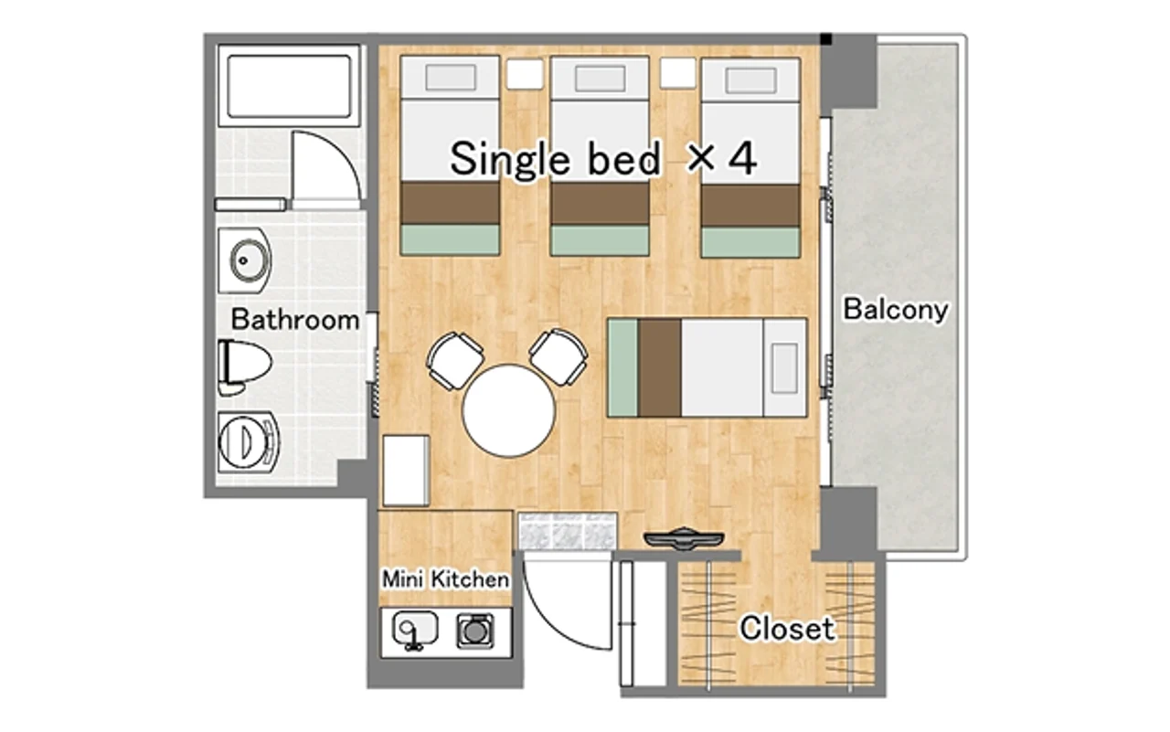 Single bed room 客室 10